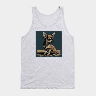 Chihuahua Ink Drawing Tank Top